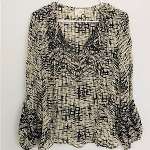 Parker Silk Lace Inlet Blouse